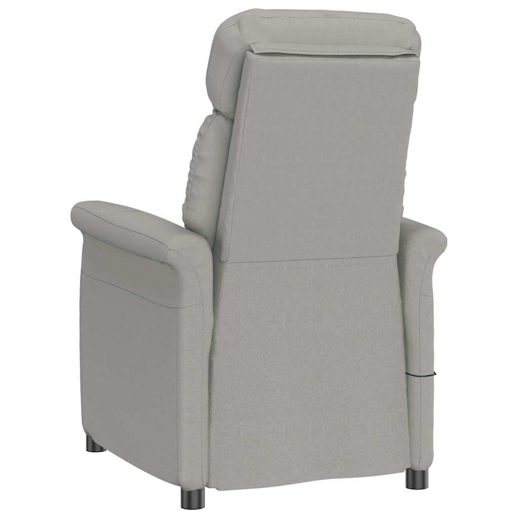 vidaXL Fotel do masażu Jasnoszary 96.5 x 70.5 x 95 cm Mikrofibra