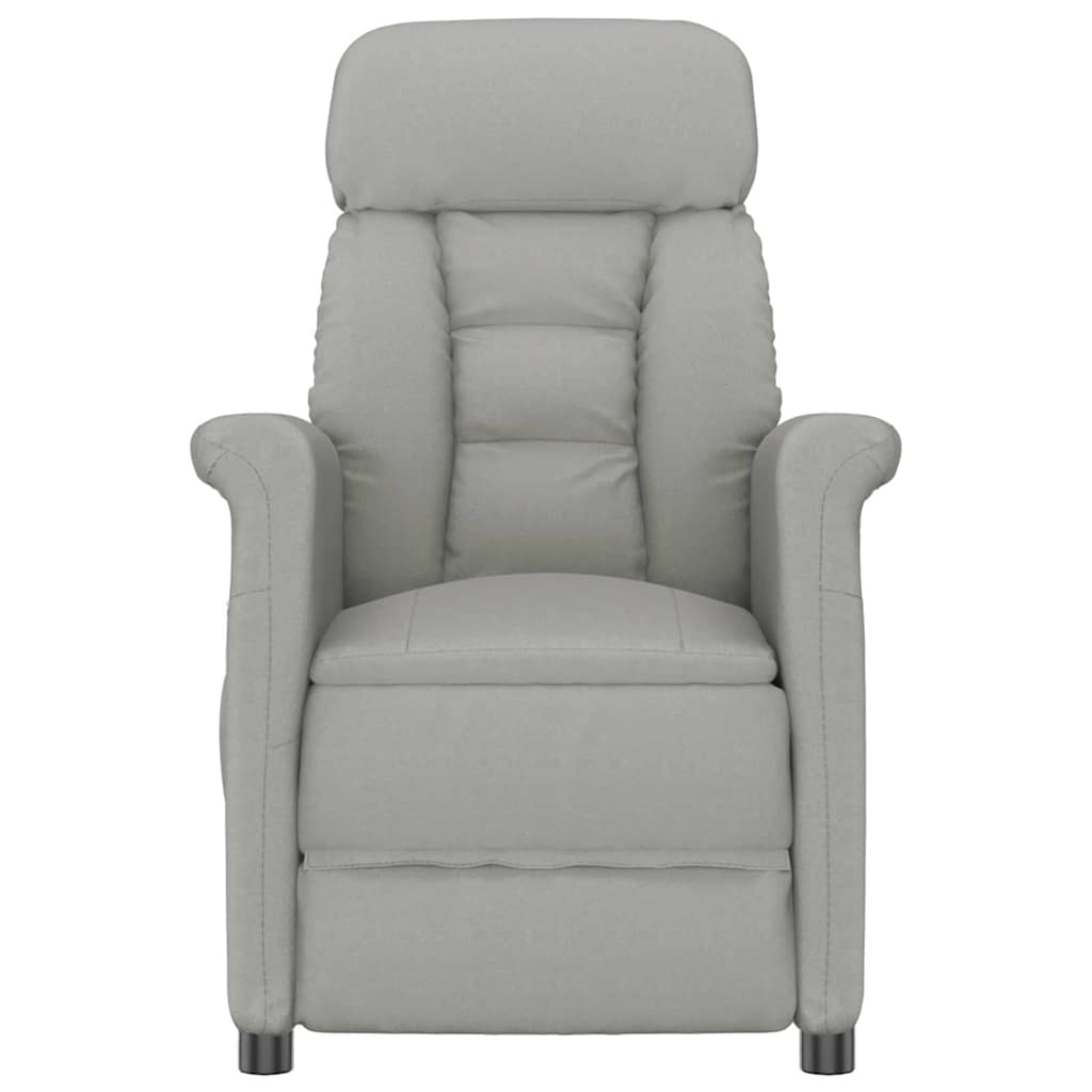 vidaXL Fotel do masażu Jasnoszary 96.5 x 70.5 x 95 cm Mikrofibra