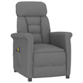 vidaXL Fotel do masażu Ciemnoszary 96.5 x 70.5 x 95 cm Mikrofibra