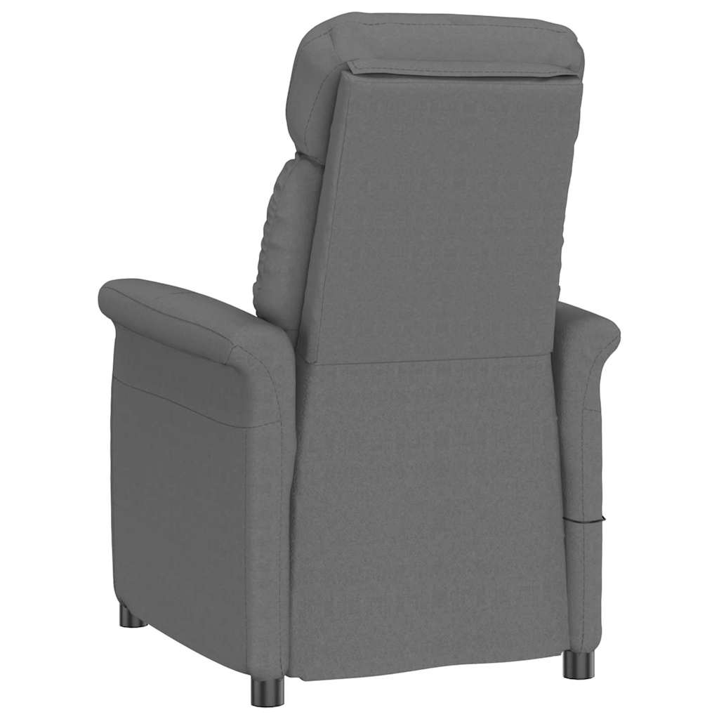 vidaXL Fotel do masażu Ciemnoszary 96.5 x 70.5 x 95 cm Mikrofibra