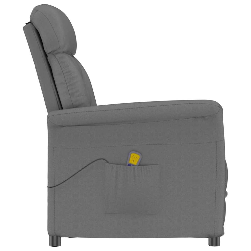 vidaXL Fotel do masażu Ciemnoszary 96.5 x 70.5 x 95 cm Mikrofibra