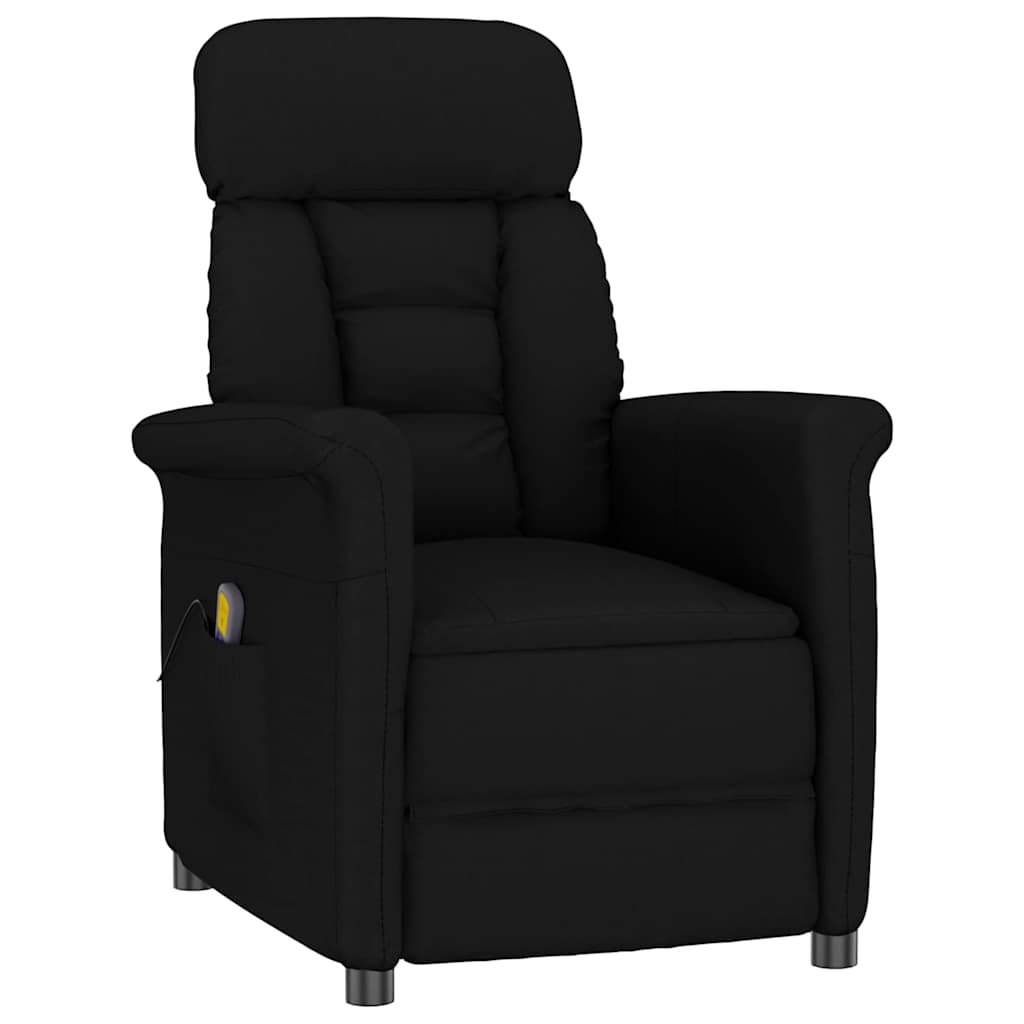 vidaXL Fotel do masażu Czarny 96.5 x 70.5 x 95 cm Mikrofibra