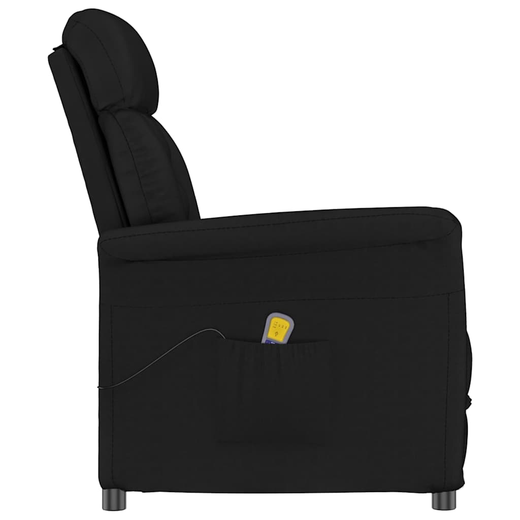 vidaXL Fotel do masażu Czarny 96.5 x 70.5 x 95 cm Mikrofibra