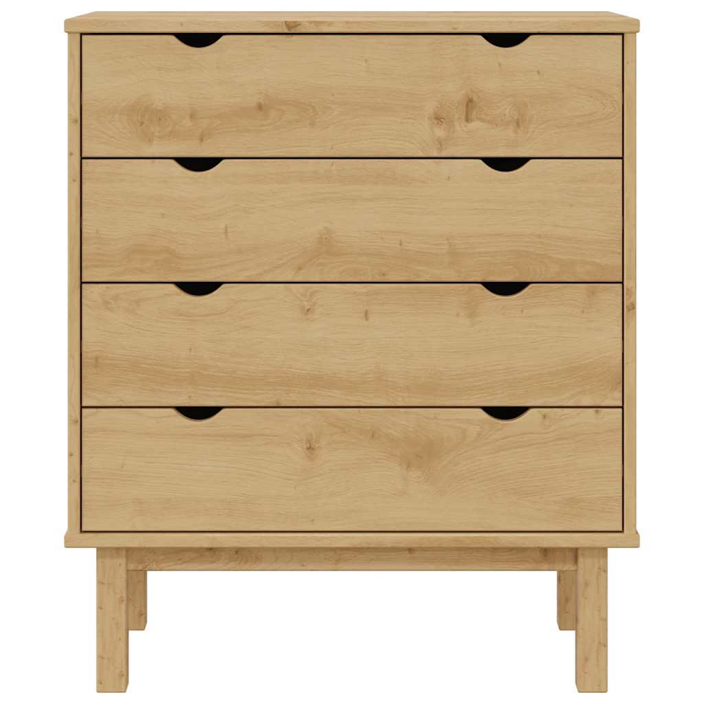 vidaXL Komoda OTTA, 76,5x39,5x90 cm, lite drewno sosnowe
