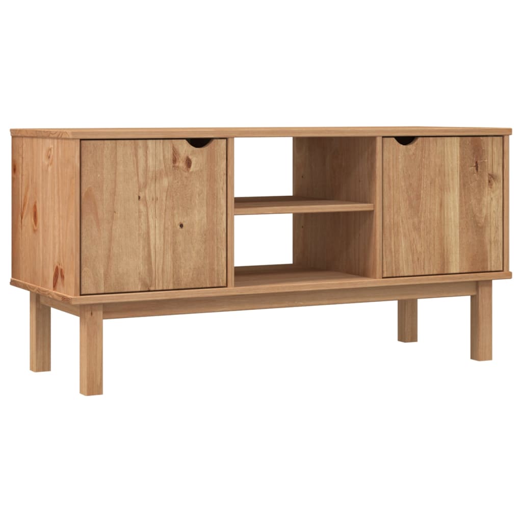 vidaXL Szafka pod TV OTTA, 113,5x43x57 cm, lite drewno sosnowe