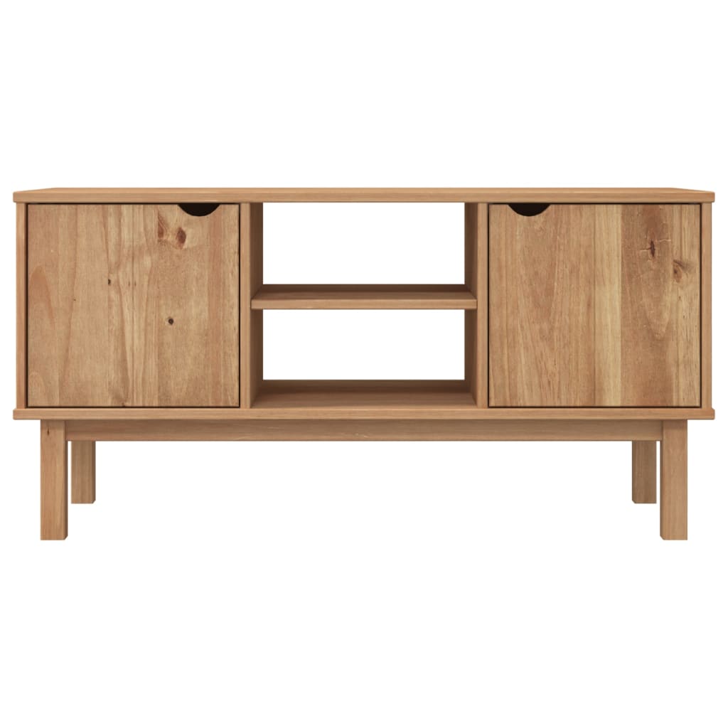 vidaXL Szafka pod TV OTTA, 113,5x43x57 cm, lite drewno sosnowe