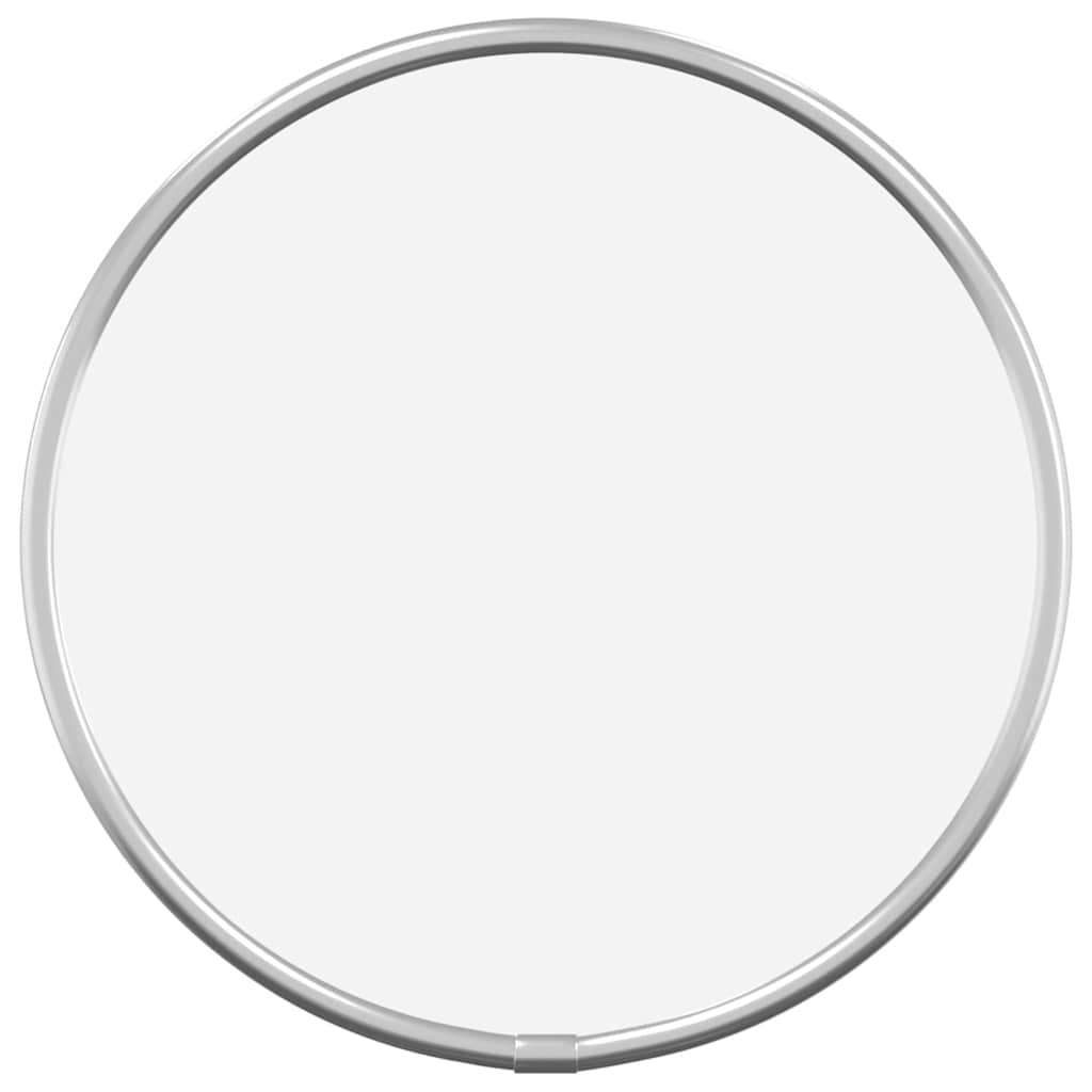 vidaXL Lustro ścienne, srebrne, Ø 20 cm, okrągłe