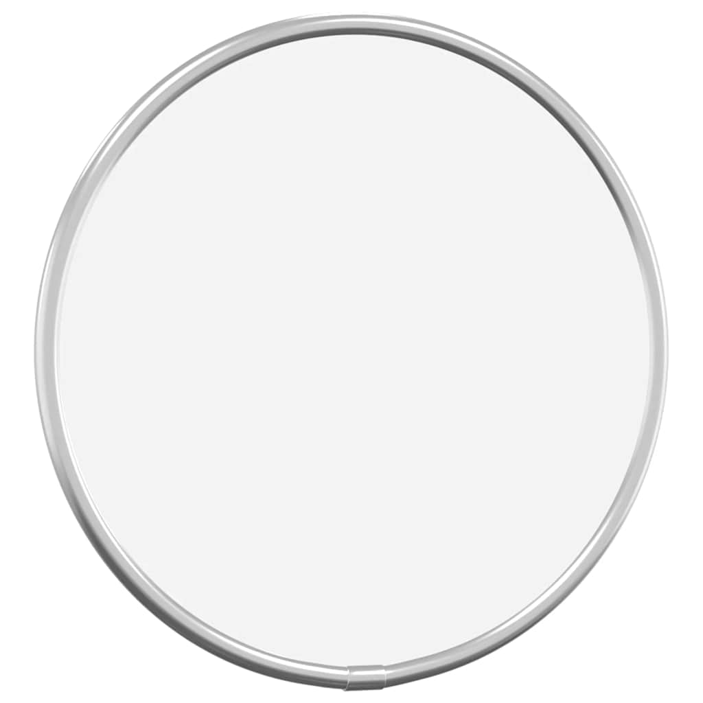 vidaXL Lustro ścienne, srebrne, Ø 20 cm, okrągłe