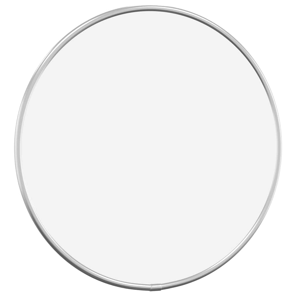 vidaXL Lustro ścienne, srebrne, Ø 30 cm, okrągłe