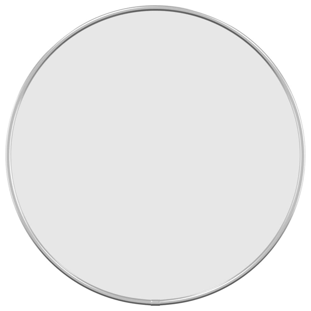 vidaXL Lustro ścienne, srebrne, Ø 40 cm, okrągłe