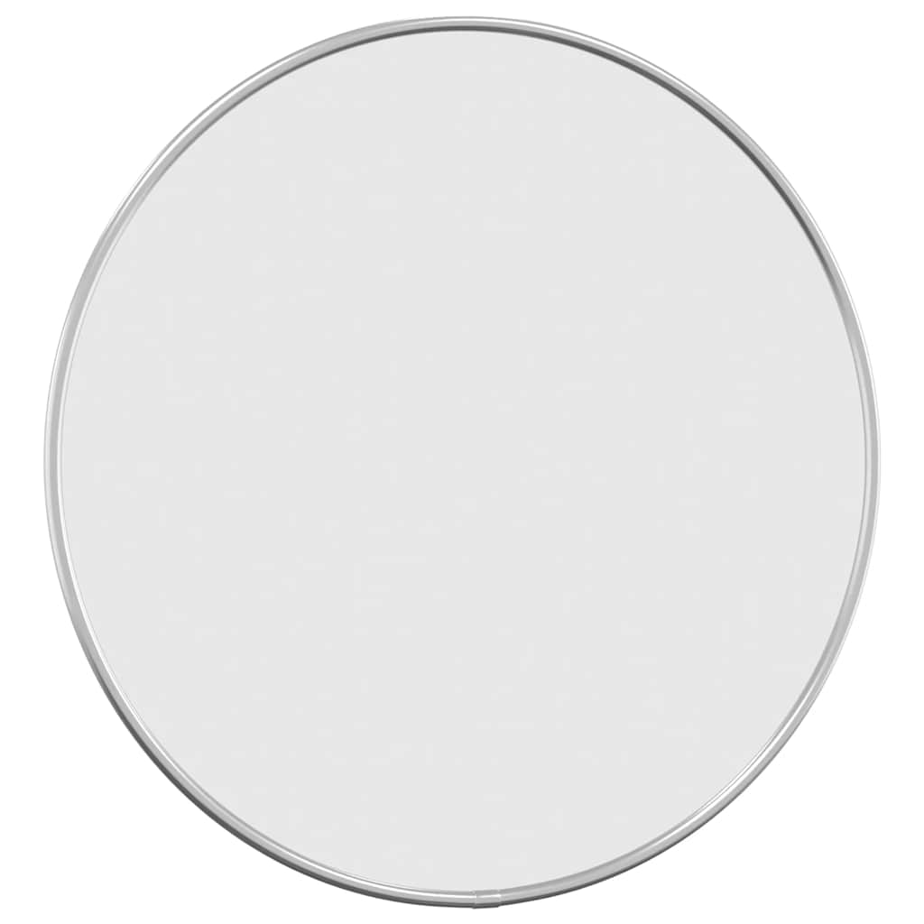 vidaXL Lustro ścienne, srebrne, Ø 40 cm, okrągłe