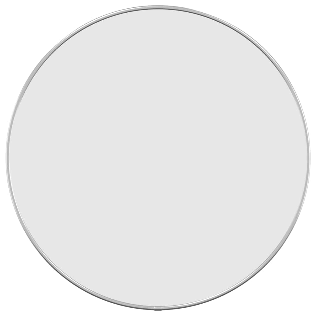 vidaXL Lustro ścienne, srebrne, Ø 50 cm, okrągłe