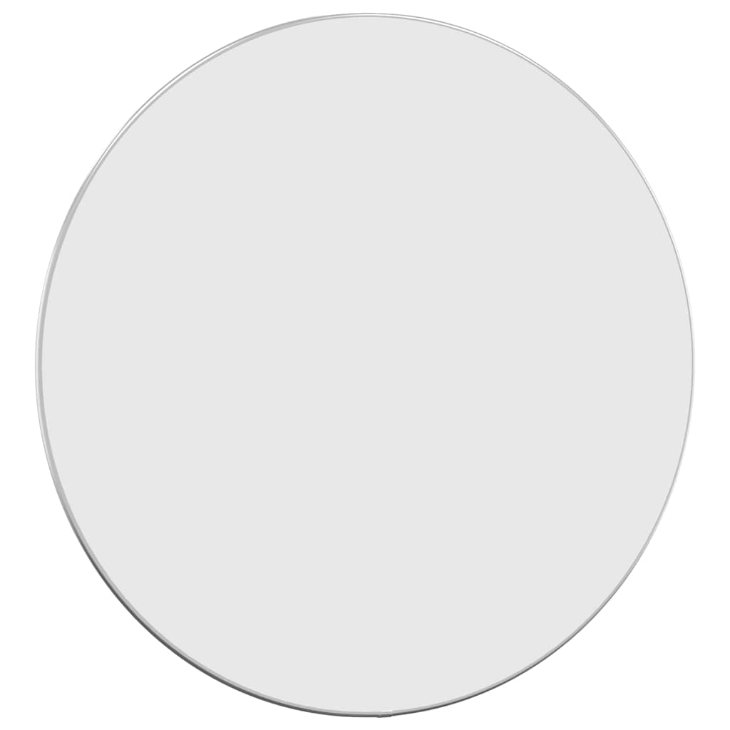 vidaXL Lustro ścienne, srebrne, Ø 60 cm, okrągłe