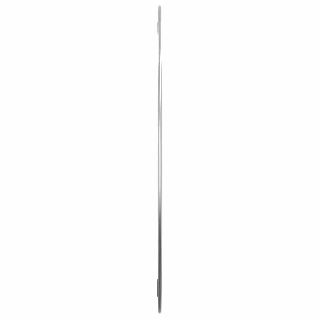vidaXL Lustro ścienne, srebrne, Ø 60 cm, okrągłe