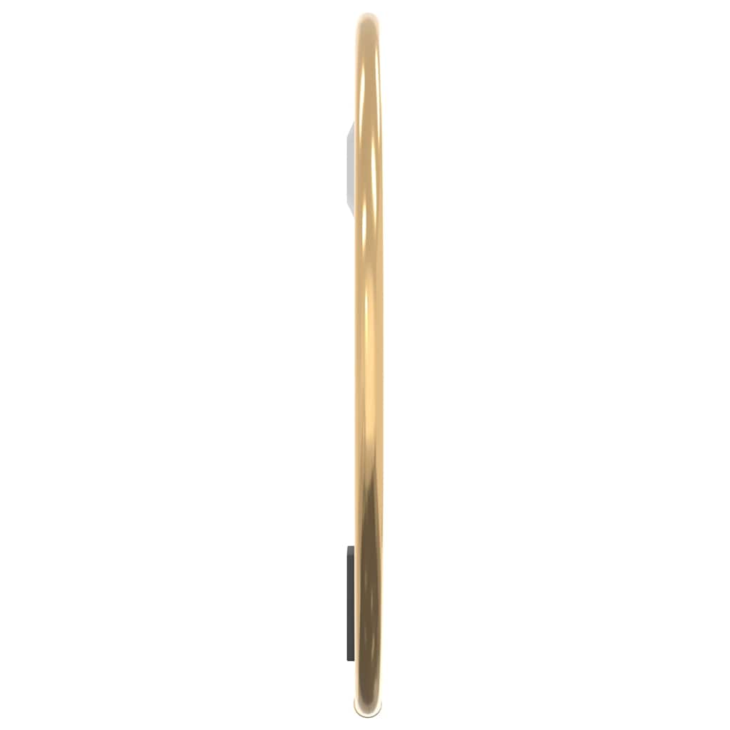 vidaXL Lustro ścienne, złote, Ø 20 cm, okrągłe