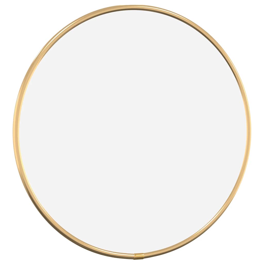 vidaXL Lustro ścienne, złote, Ø 30 cm, okrągłe