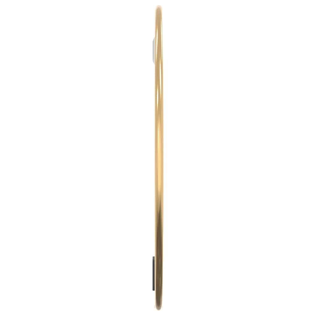 vidaXL Lustro ścienne, złote, Ø 30 cm, okrągłe