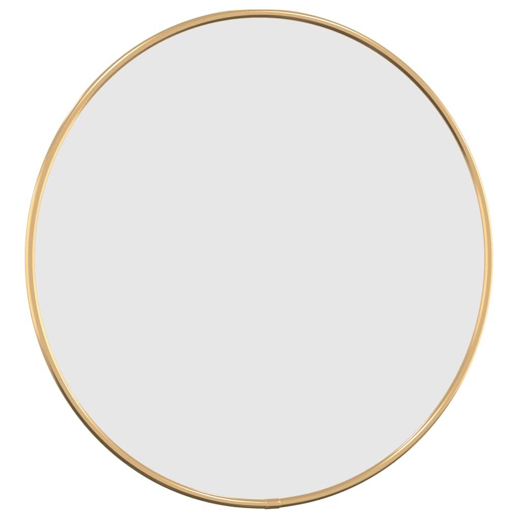 vidaXL Lustro ścienne, złote, Ø 40 cm, okrągłe
