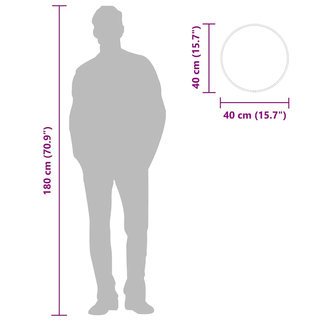 vidaXL Lustro ścienne, złote, Ø 40 cm, okrągłe