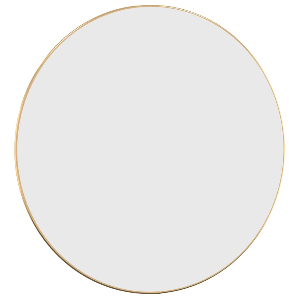 vidaXL Lustro ścienne, złote, Ø 60 cm, okrągłe