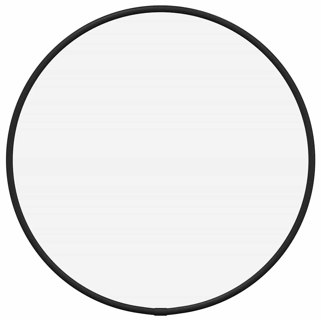 vidaXL Lustro ścienne, czarne, Ø 30 cm, okrągłe