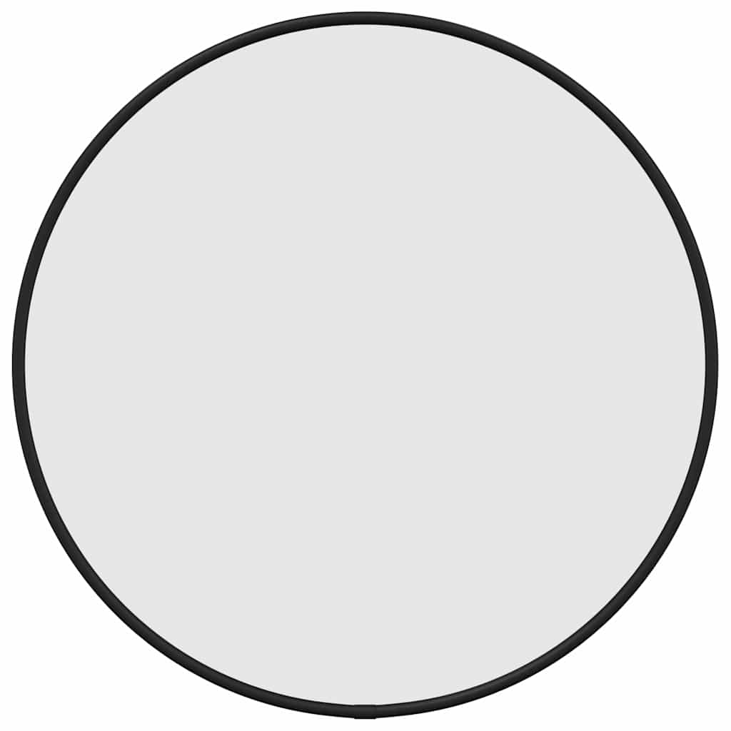 vidaXL Lustro ścienne, czarne, Ø 40 cm, okrągłe