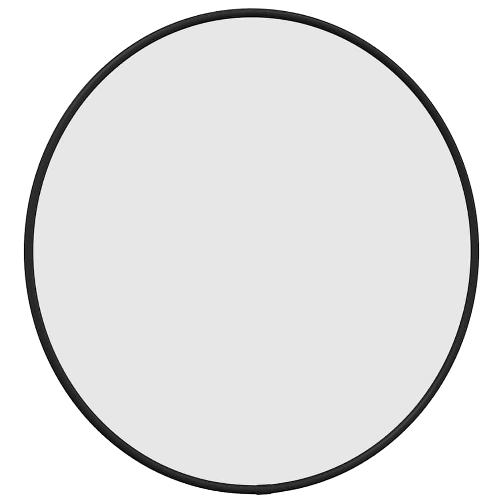 vidaXL Lustro ścienne, czarne, Ø 40 cm, okrągłe
