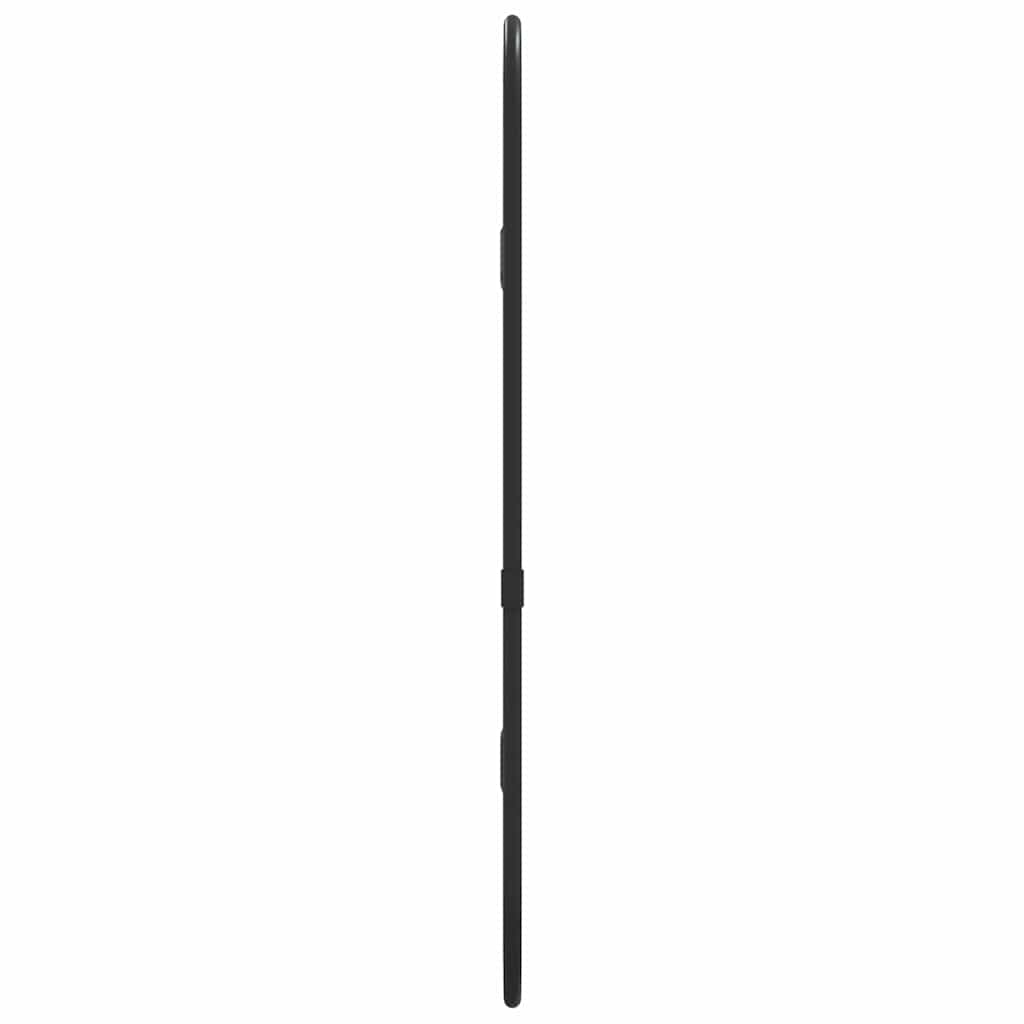 vidaXL Lustro ścienne, czarne, 40x15 cm, owalne