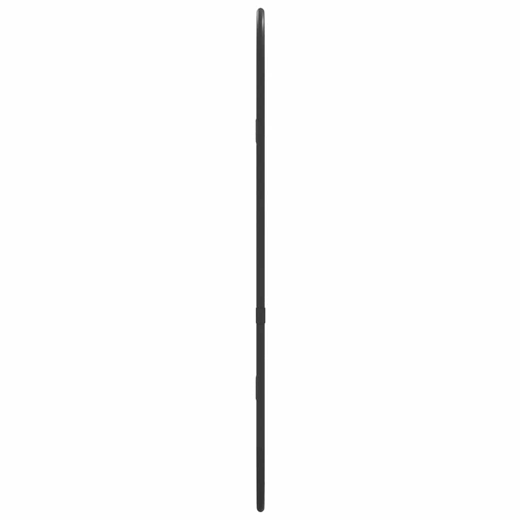 vidaXL Lustro ścienne, czarne, 50x20 cm, owalne