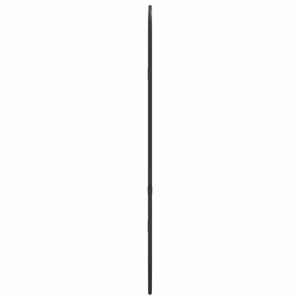 vidaXL Lustro ścienne, czarne, 60x25 cm, owalne