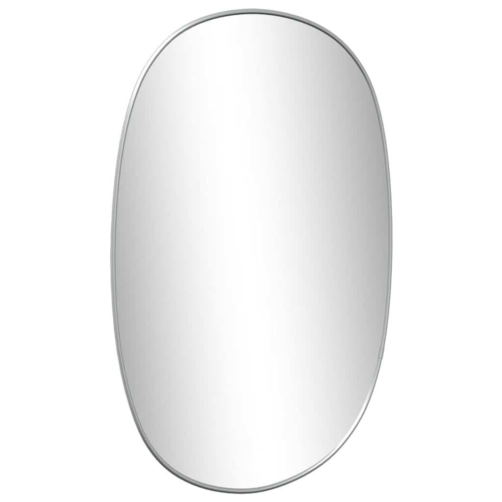 vidaXL Lustro ścienne, srebrne, 50x35 cm