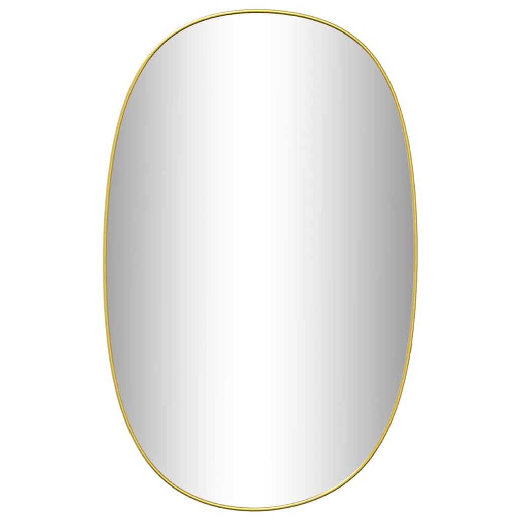vidaXL Lustro ścienne, złote, 80x50 cm