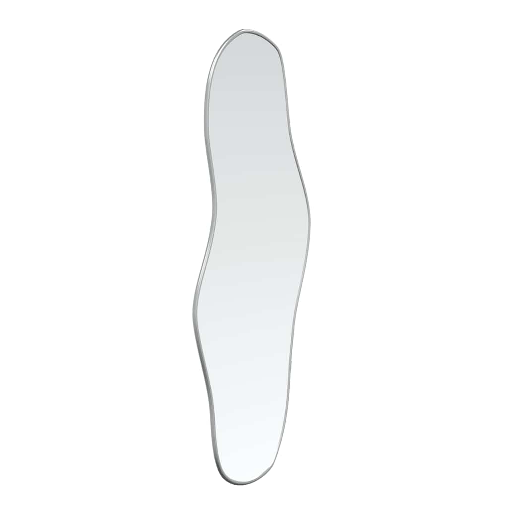 vidaXL Lustro ścienne, srebrne, 60x25 cm