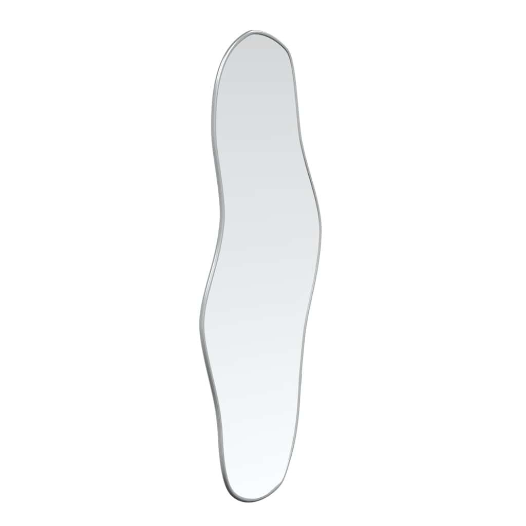 vidaXL Lustro ścienne, srebrne, 100x45 cm
