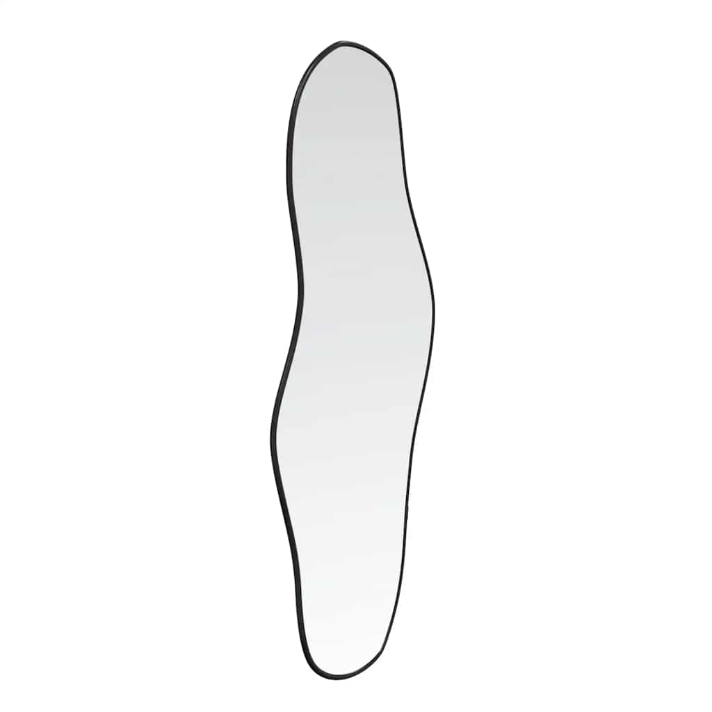 vidaXL Lustro ścienne, czarne, 100x45 cm