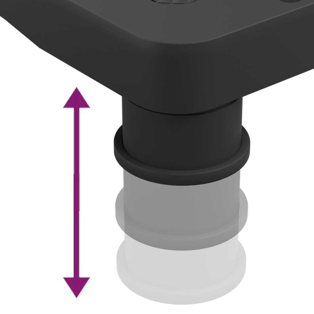 vidaXL Podstawka pod monitor, czarna, 33,5x34x10,5 cm
