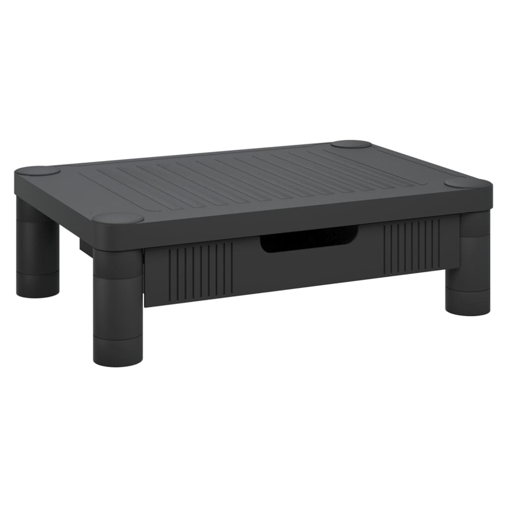 vidaXL Podstawka pod monitor, czarna, 43x30,5x13 cm