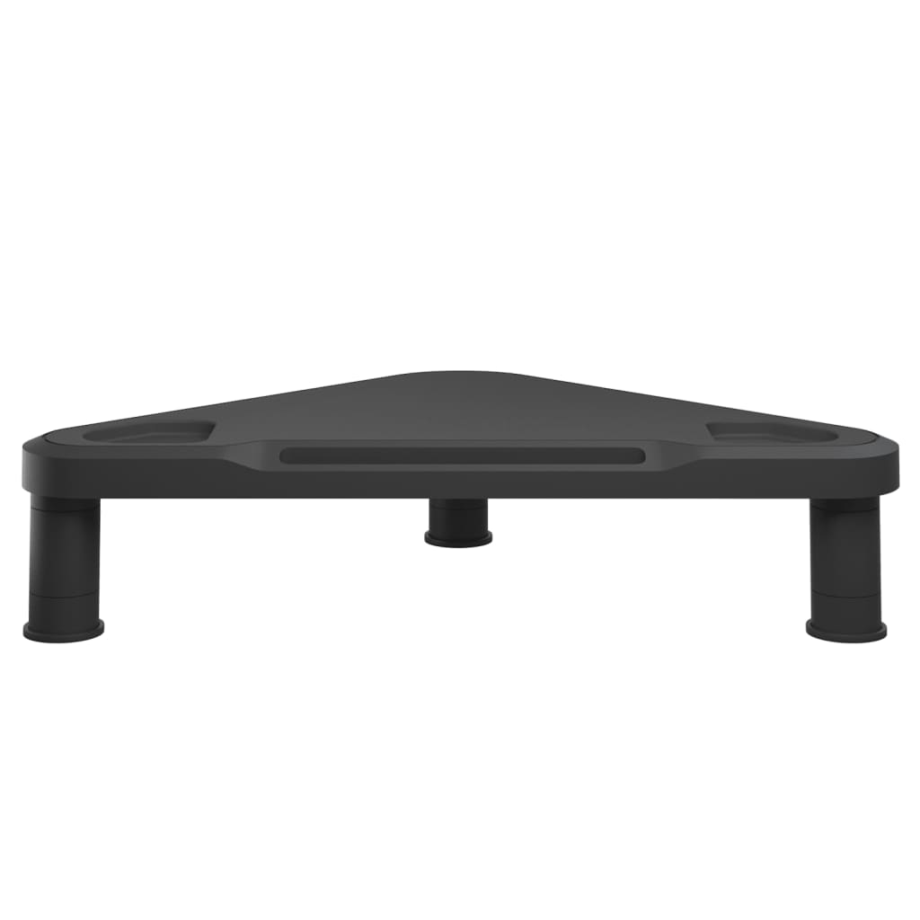 vidaXL Narożna podstawka pod monitor, czarna, 49x28x10,5 cm