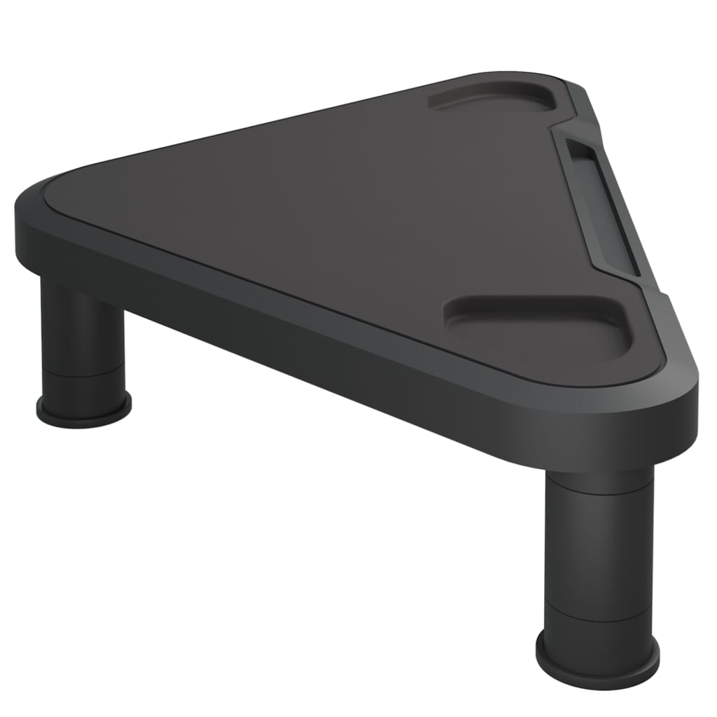 vidaXL Narożna podstawka pod monitor, czarna, 49x28x10,5 cm