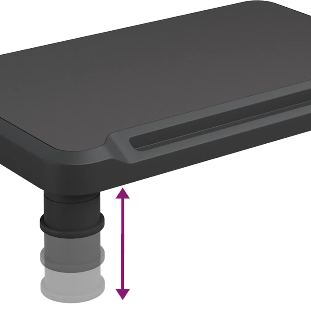 vidaXL Podstawka pod monitor, czarna, 38x24x10,5 cm