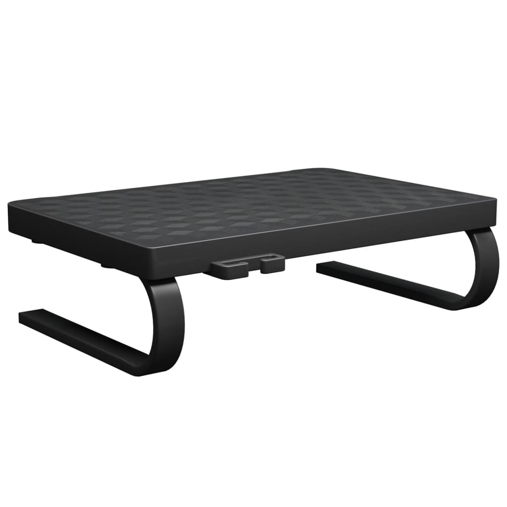 vidaXL Podstawka pod monitor, czarna, 37x28x11,5 cm