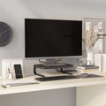 vidaXL Podstawka pod monitor, czarna, 37x28x11,5 cm