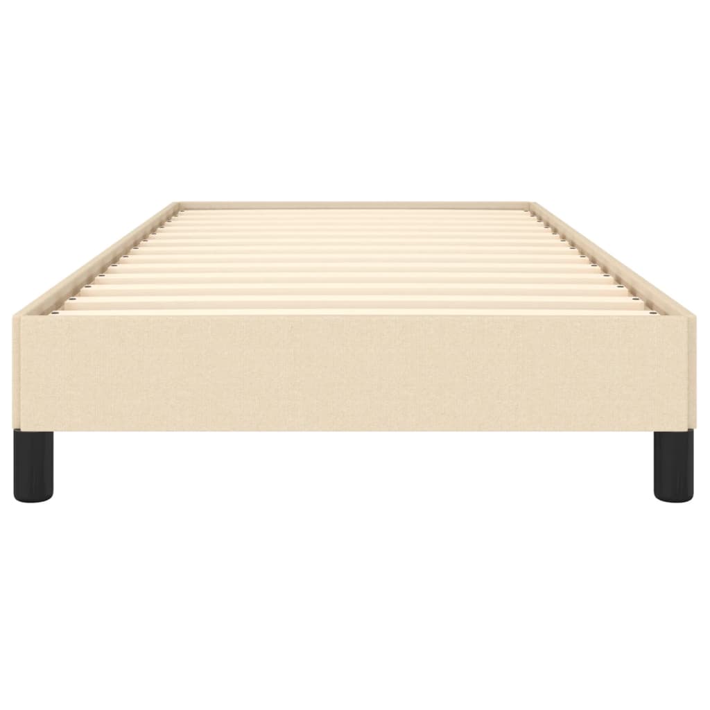 vidaXL Rama łóżka bez materaca Kremowa 80x200 cm Tkanina