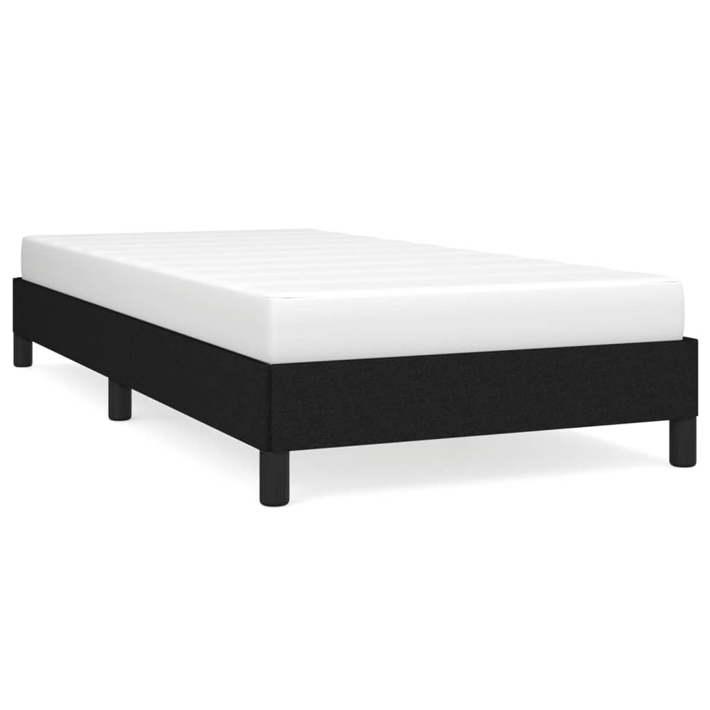 vidaXL Rama łóżka bez materaca Czarna 90x190 cm Tkanina