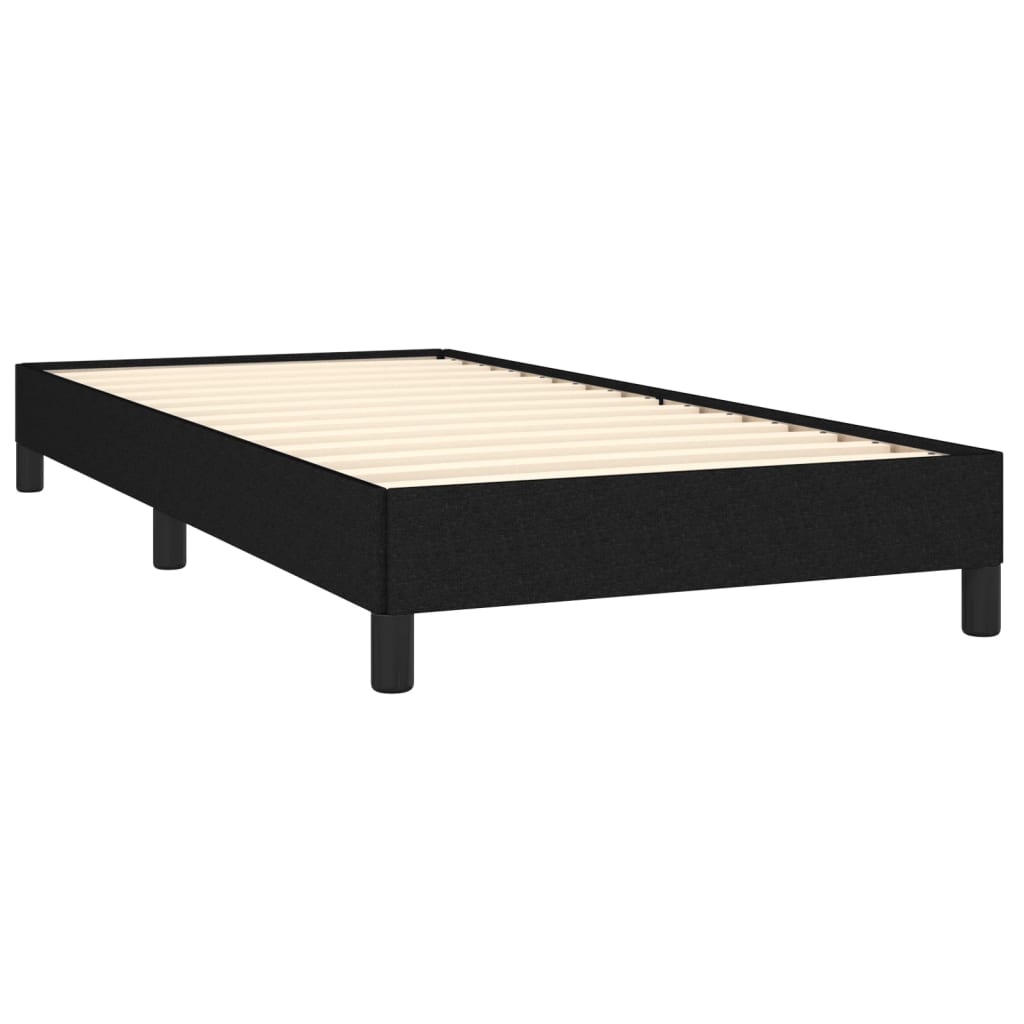 vidaXL Rama łóżka bez materaca Czarna 90x190 cm Tkanina