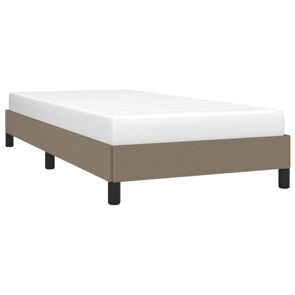 vidaXL Rama łóżka bez materaca Taupe 90x190 cm Tkanina