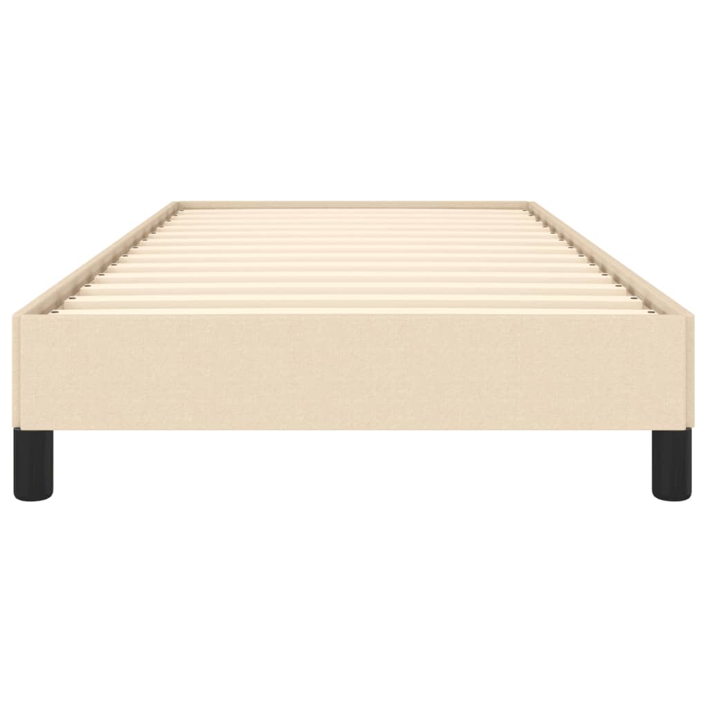 vidaXL Rama łóżka bez materaca Kremowa 90x190 cm Tkanina