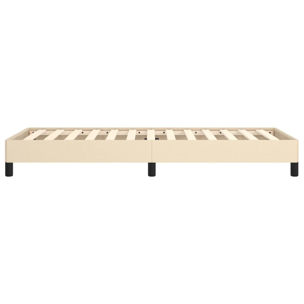 vidaXL Rama łóżka bez materaca Kremowa 90x190 cm Tkanina