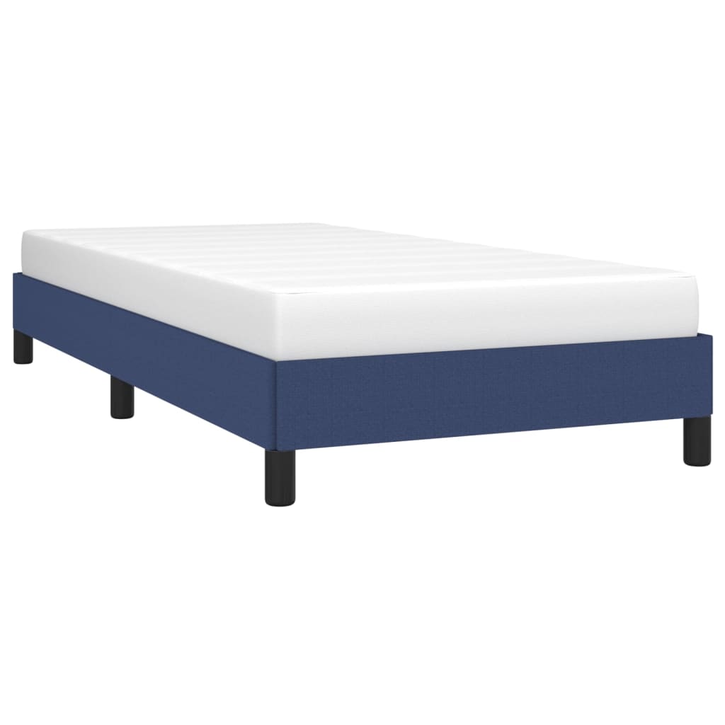 vidaXL Rama łóżka bez materaca Niebieska 90x190 cm Tkanina