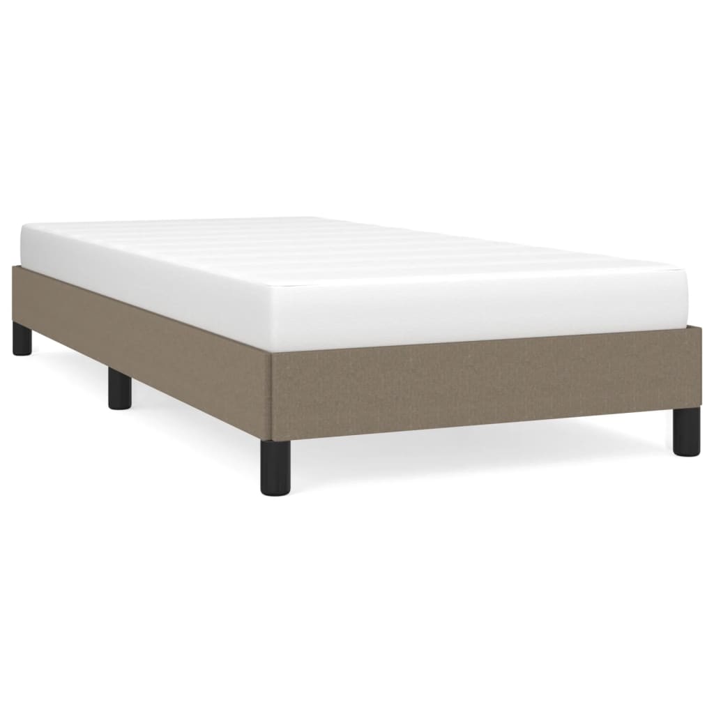 vidaXL Rama łóżka bez materaca Taupe 90x200 cm Tkanina